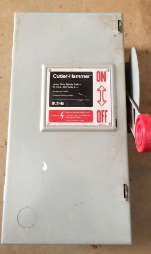 Cutler Hammer 30 Amp 600 Volt 3P Fusible DH361FGK **