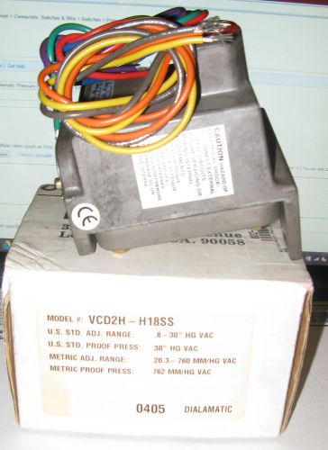 New in box barksdale vcd2h-h18ss 0405 dialamatic pressure switch .8-30&#034; hg vac for sale