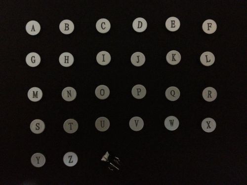 26x round cap led tactile push button switch tact alphabet legend letter a to z for sale