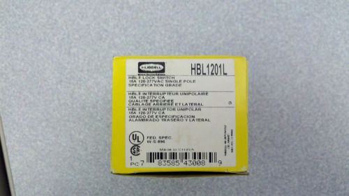 New - hubbell hbl1201l - single pole lock switch (quantity 17) for sale