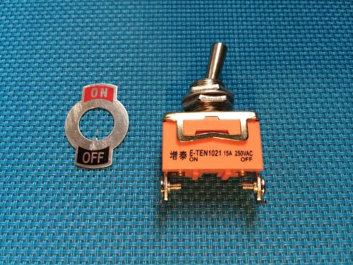 TOGGLE SWITCH  12mm OFF / ON AC / DC 15A @ 250V MOTOR  / MACHINERY