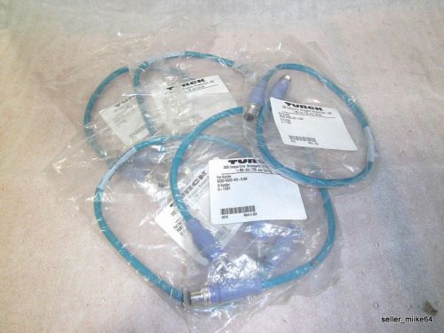 TURCK RSSD RSSD 443-0.5M / U-11301 ETHERNET EUROFAST CABLE, LOT OF 5, NEW IN BAG