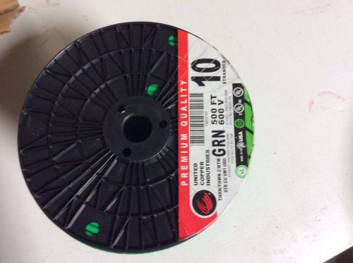 500 FEET 10 AWG MTW OR THW 600V STRANDED COPPER WIRE GREEN