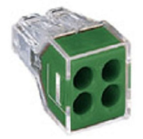 2-wago 773-114 green (100) wall-nuts pushwire junction box connectors for sale