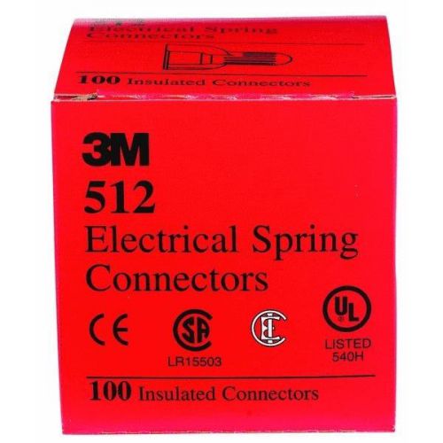 10 Pk 3M Red 20AWG Thru 8AWG Ranger Electrical Wire Connectors Nuts 100/Box 512