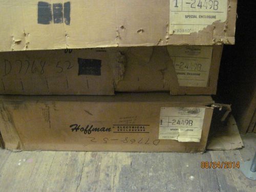 Lot of 3 new hoffman 36&#034; x 30&#034; x 8&#034; cat. no.2449b steel electrical enclosures - for sale