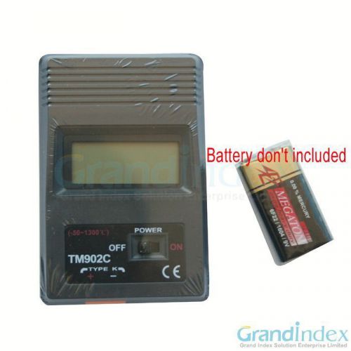 Tm-902c digital lcd k type thermometer single input + thermocouple probe for sale