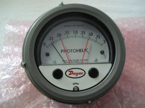 Dwyer series 3000mr photohelic pressure gauge,max 25 psig,24vdc dial 0-2in water for sale