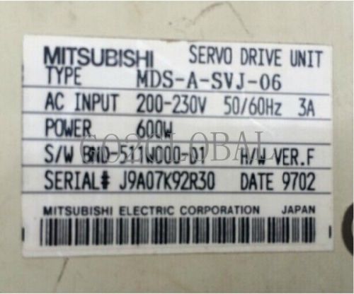 servo drive MDS-A-SVJ-06 Mitsubishi 60 days warranty