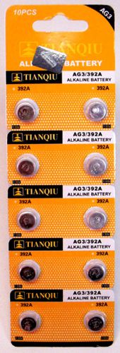 Coin cell batteries ag3, g3, lr41, 392, sr41, 192    2 strips (20 batteries) for sale