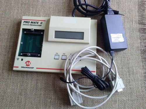 MICROCHIP PRO MATE II DEVICE PROGRAMMER DV007003P + POWER SUPPLY + SERIAL CABLE