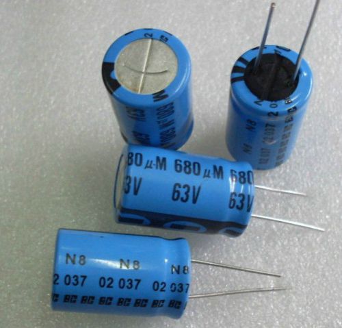 4pcs Philips BC 63V 680UF Electrolytic capacitors 16x25mm