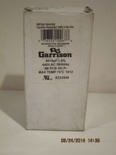 Garrison round capacitor mfg# 504350, 50/5mfdx370vac-free ship-new in box!!!!!!! for sale