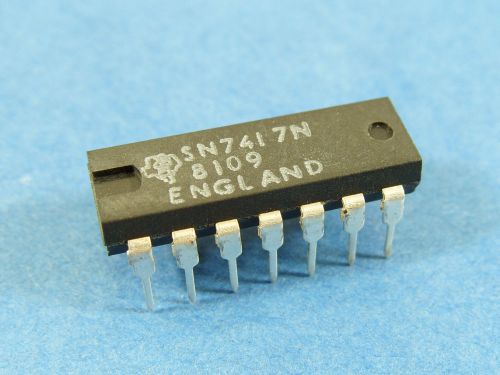 5pcs SN7417N, Hex Buffers, Open-Collector High Voltage Outputs, TI 7417 IC
