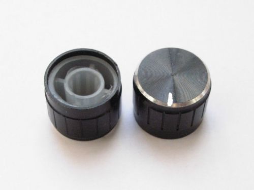 50pcs Aluminum Knobs VOLUME TONE CONTROL KNOB 17mmX21mm Black