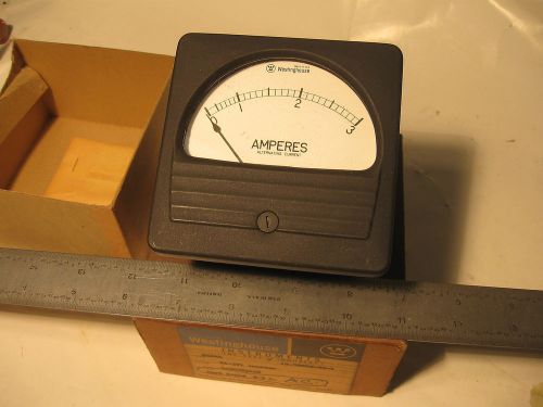 Westinghouse Panel Meter 0-3A AC RA-371 4&#034; x 4&#034; 409C693A28