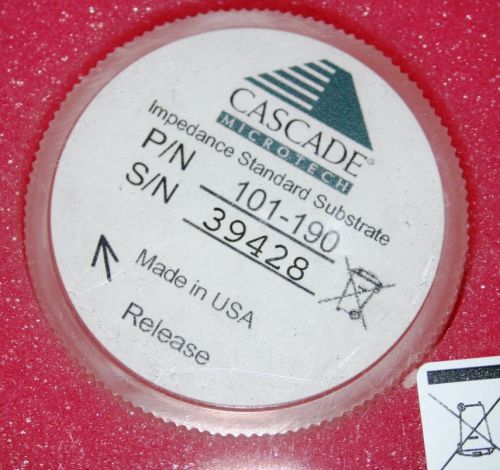 Cascade Microtech Standard Calibration Contact Substrate P/N 101-190 100-250 um