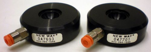 PAIR OF NEW WAY PNEUMATIC AIR BEARING ASSEMBLY OUTER DIA. 1 5/8&#034; THICKNESS 1/2&#034;