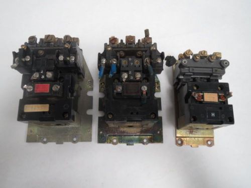 3x allen bradley assorted 709-aod bod size 0 2 3p pole contactor 120v b202771 for sale