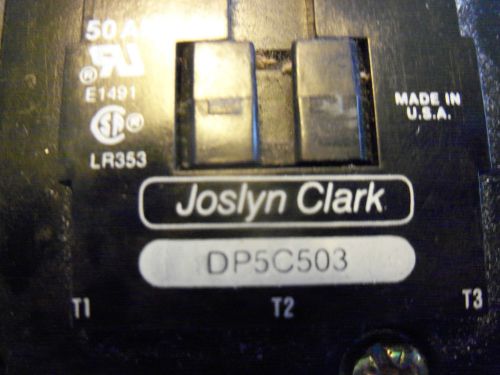 Joslyn Clark DP5C503  50amp Contactor 1pole/ 3Pole