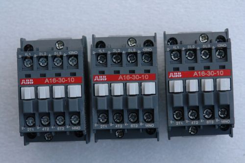 ABB A16-30-10 110/120V COIL CONTACTORS ( Lot of 3 )