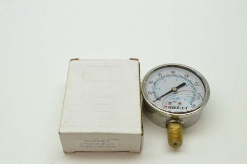 New weksler by12ypg4lw 0-160psi 2-1/2in face 1/4in npt pressure gauge d402981 for sale