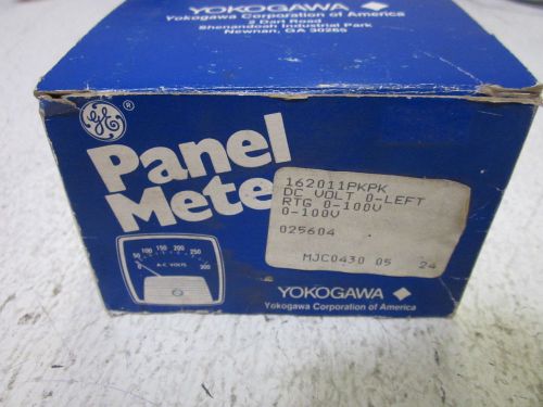 GENERAL ELECTRIC 162011PKPK PANEL METER 0-100 D.C. VOLTS *NEW IN A BOX*