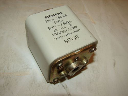Siemens 3ne4-334-6b/3ne43-34-6b/3ne4334-6b/3ne43346b sitor fuse 500a 800vac*nnb* for sale