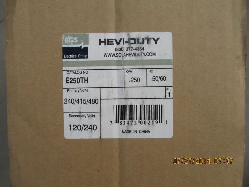 Sola/Hevi-Duty Transformer p/n E250TH