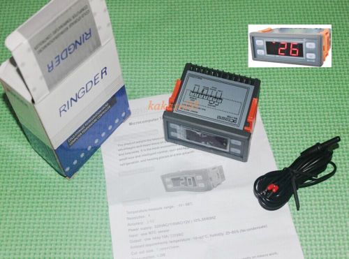 AC 220V 10A Digital LCD Thermostat Regulator Temperature Controller with sensor