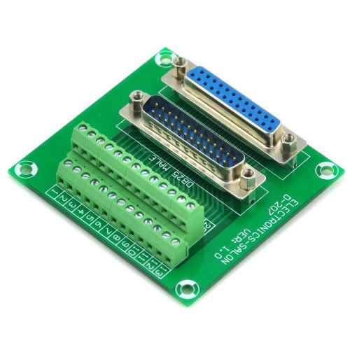 D-sub db25 male / female header breakout board, terminal block, connector. for sale