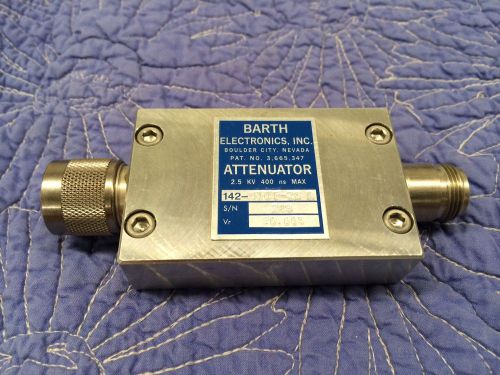 Barth electronics 26 db (vr = 20) high voltage pulse attenuator 142-nmfp-26b for sale