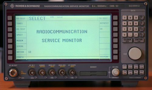Rohde &amp; Schwarz R&amp;S CM52 0.4 to 1000 MHz Radiocommunication Service Monitor