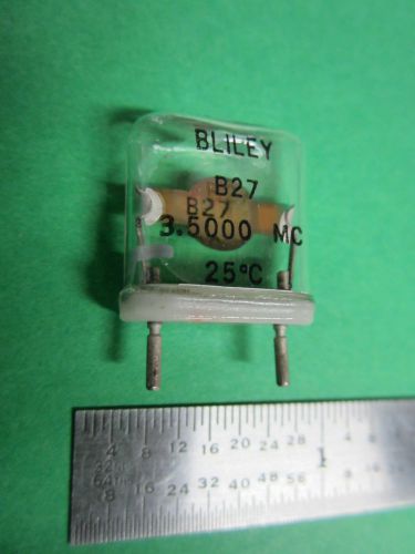 BLILEY QUARTZ B27 HC-27 GLASS ENVELOPE RESONATOR FREQUENCY 3.5 MHz AT-cut