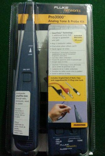 Fluke networks pro 3000 probe and tone generator with nylon case for sale