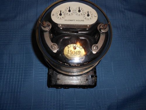 Vintage Electric Meter 5 Amps, 110 Volts, 2 Wire P.P.S. Johnstown District Tag
