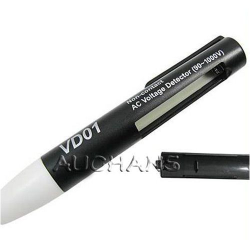 Nice Convenieny Voltage Detector Non-Contact 90~1000V AC Tester Pen VD01 Black