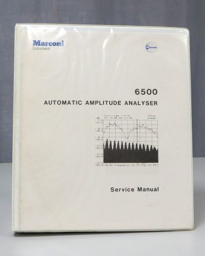 Marconi 6500 Automatic Amplitude Analyser Operating &amp; Service Manual