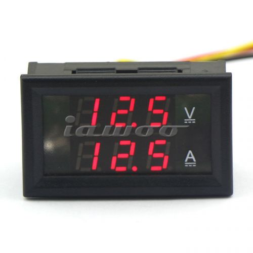 Dc 4.5-30v 100a digital voltmeter ammeter 0.28&#034; red led volt amp meter gauge for sale