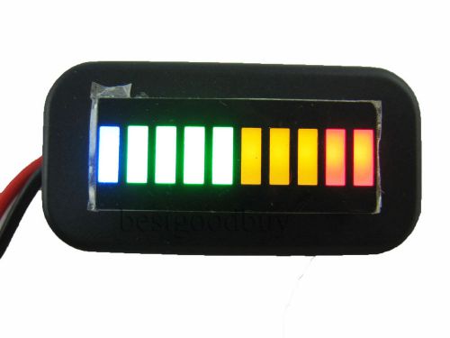 50pcs/lot 3-22v  voltmeter power display panel battery fuel gauge multicolor led for sale