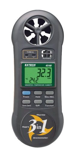 New extech 45160 3-in-1 humidity, temperature and airflow meter for sale