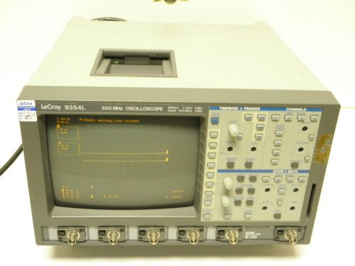 Lecroy 9354l 500 mhz oscilloscope 2gs/s 8mpt quad 500 ms/s  rs232 488 parallel for sale