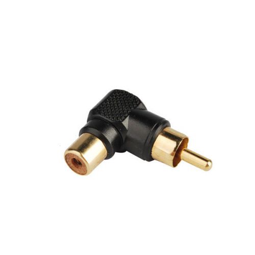 Gilt rca male plug to rca female jack connector plugs audio video adapters black for sale