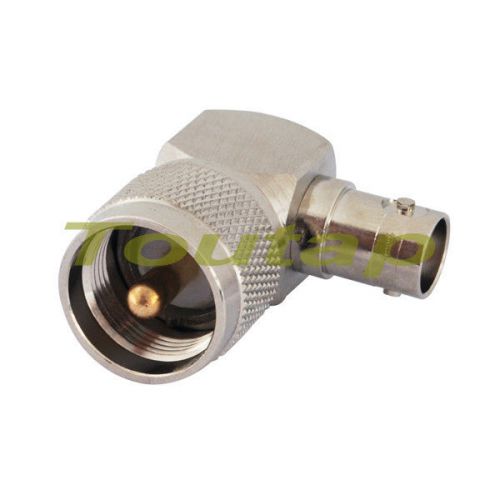 Bnc jack female to uhf pl259 male ra plug right angle rf coax adapter connector for sale