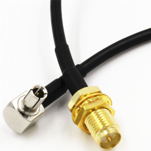1 pcs TS9 male right angle to RP-SMA female plug RG174 pigtail RF cable 15cm
