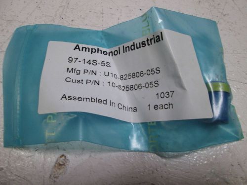 AMPHENOL 97-14S-5S SOLDER TYPE INSERT *NEW OUT OF BOX*