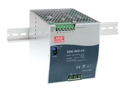 Mean Well SDR-960-24 AC/DC Power Supply Single-OUT 24V 40A 960W 13-Pin NEW