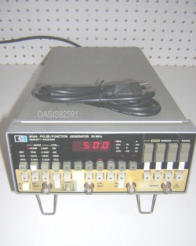 HP/Agilent 8116A Pulse/Function Generator / Option 001 with Manual