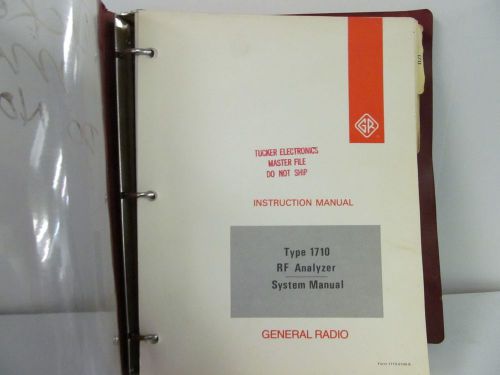 General Radio Type 1710-1714 Instruction Manual w/schematics