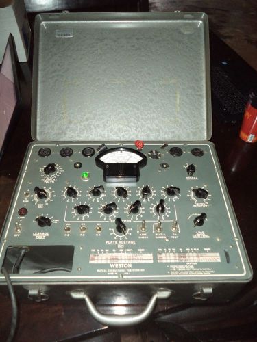 WESTON MUTUAL CONDUCTANCE TUBECHECKER MODEL 981 TYPE 3 WITH MANUAL
